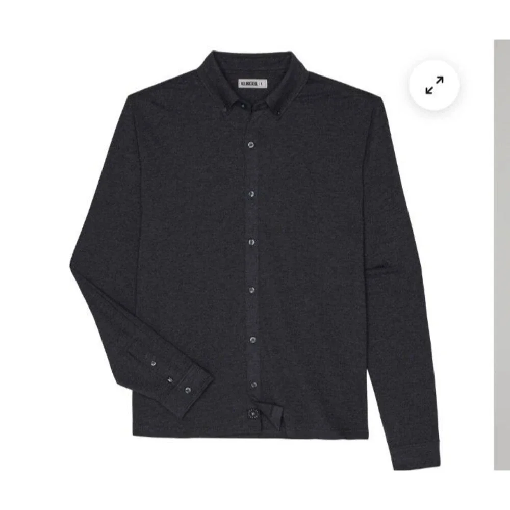 LINKSOUL Pacific Mens L Long Sleeve Button Shirt Golf Surf Black Stretch Cali